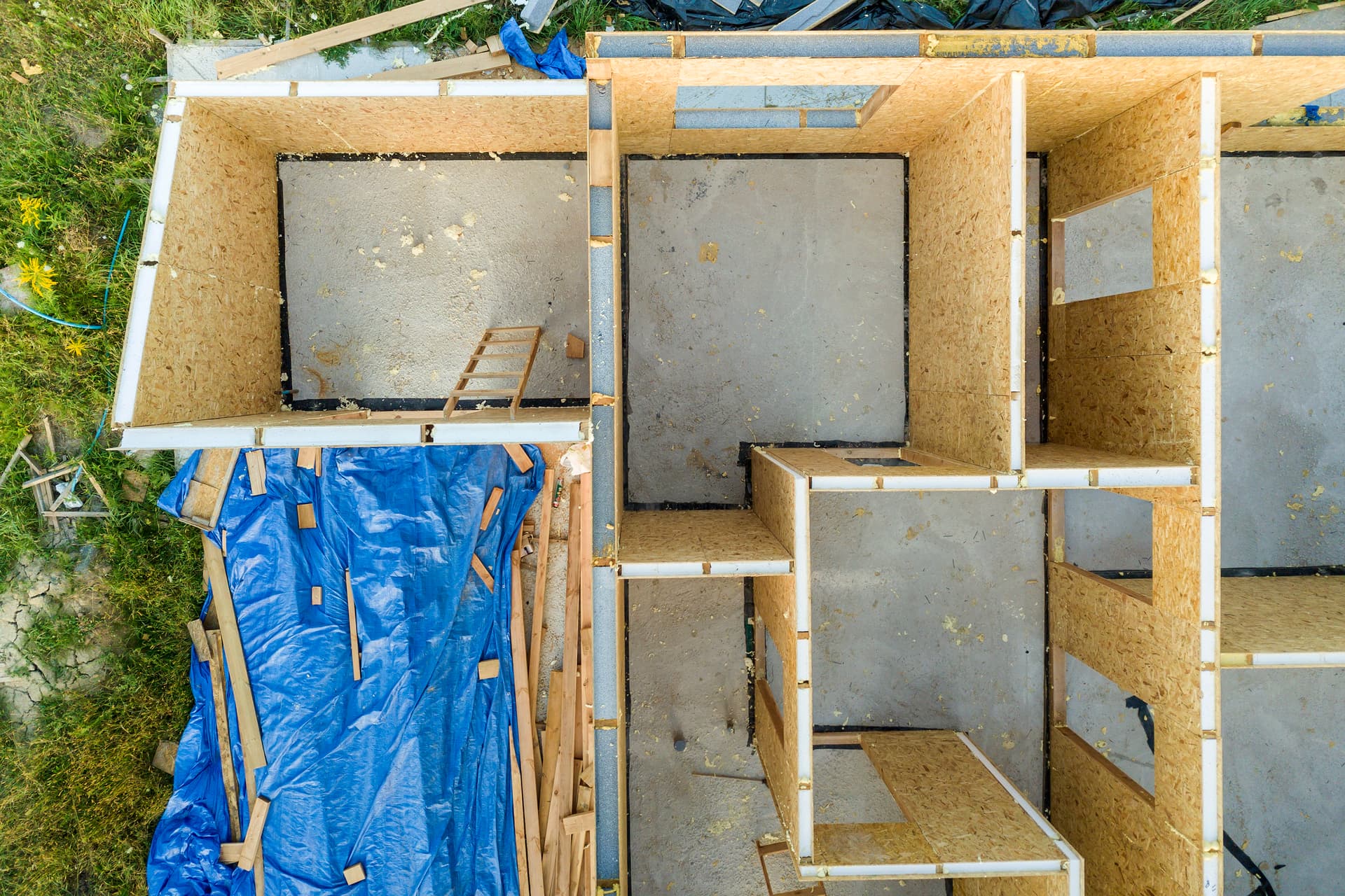 New bathroom space construction